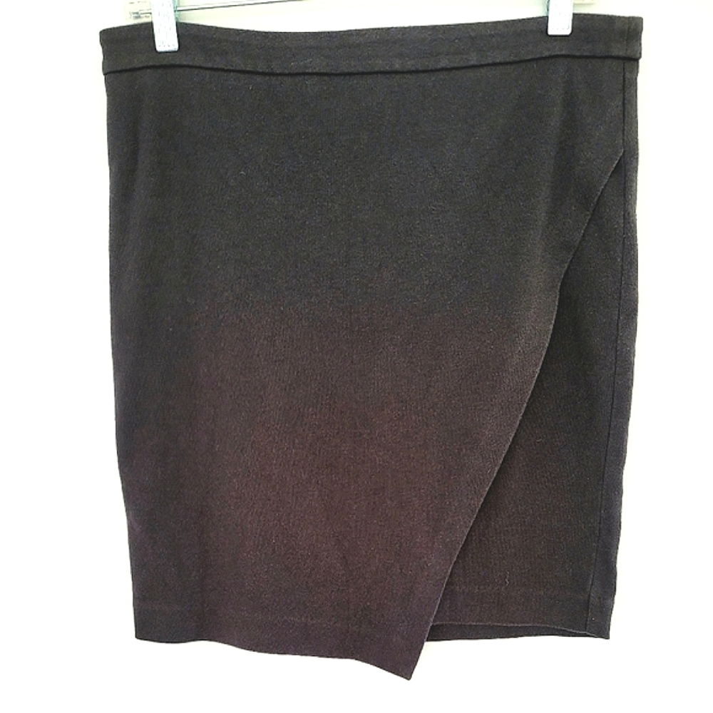 Michael by Michael Kors Black Wrapped Midi Skirt Size 6